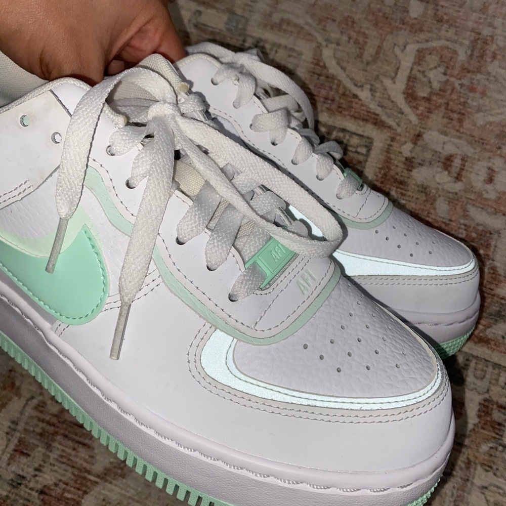 Nike Air Force 1 Shadow ‘white mint foam’ Sneakers Classic Style - Picture 2 of 7